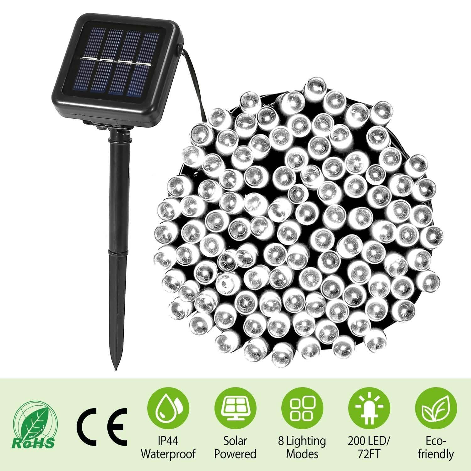 Solar Power LED String Lights String & Fairy Lights - Tophatter Daily Deals