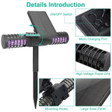 Solar Powered Bug Zapper LED Mosquito Killer Lamp Pest Control - Tophatter Daily Deals
