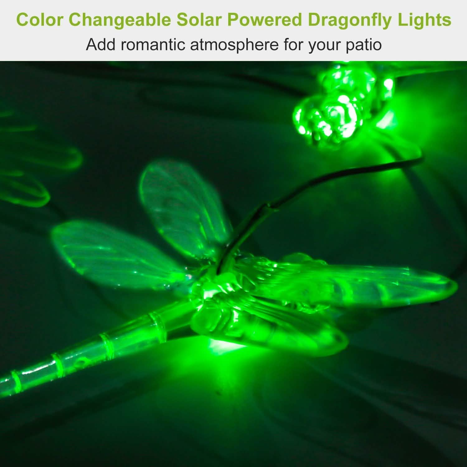 Solar Powered Dragonfly Lights Wind Chimes String & Fairy Lights - Tophatter Daily Deals