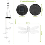 Solar Powered Dragonfly Lights Wind Chimes Solar Outdoor Lights - Tophatter Daily Deals