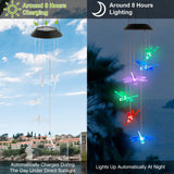 Solar Powered Dragonfly Lights Wind Chimes Solar Outdoor Lights - Tophatter Daily Deals