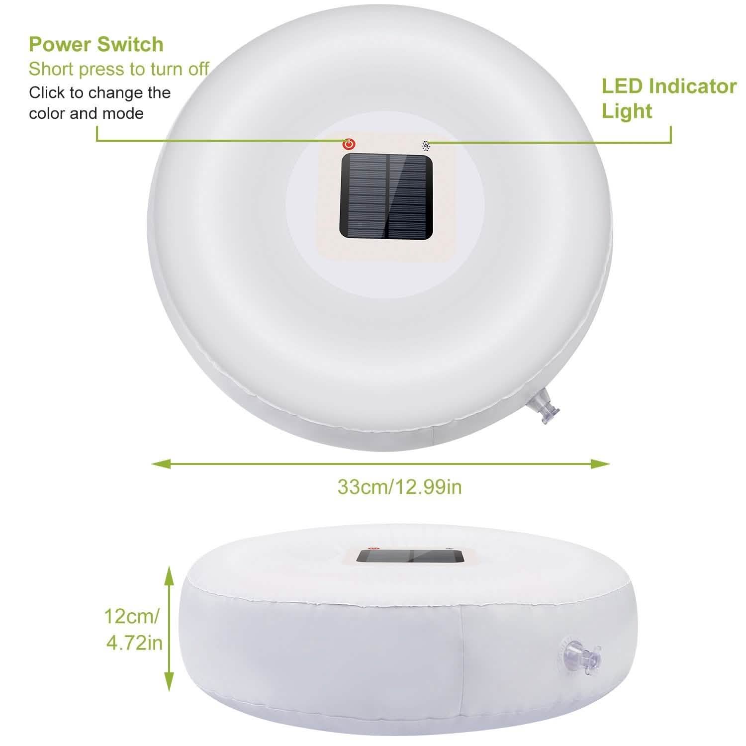 Solar Powered Floating Pool Lamps Light Sensor Outdoor Lighting - Tophatter Daily Deals