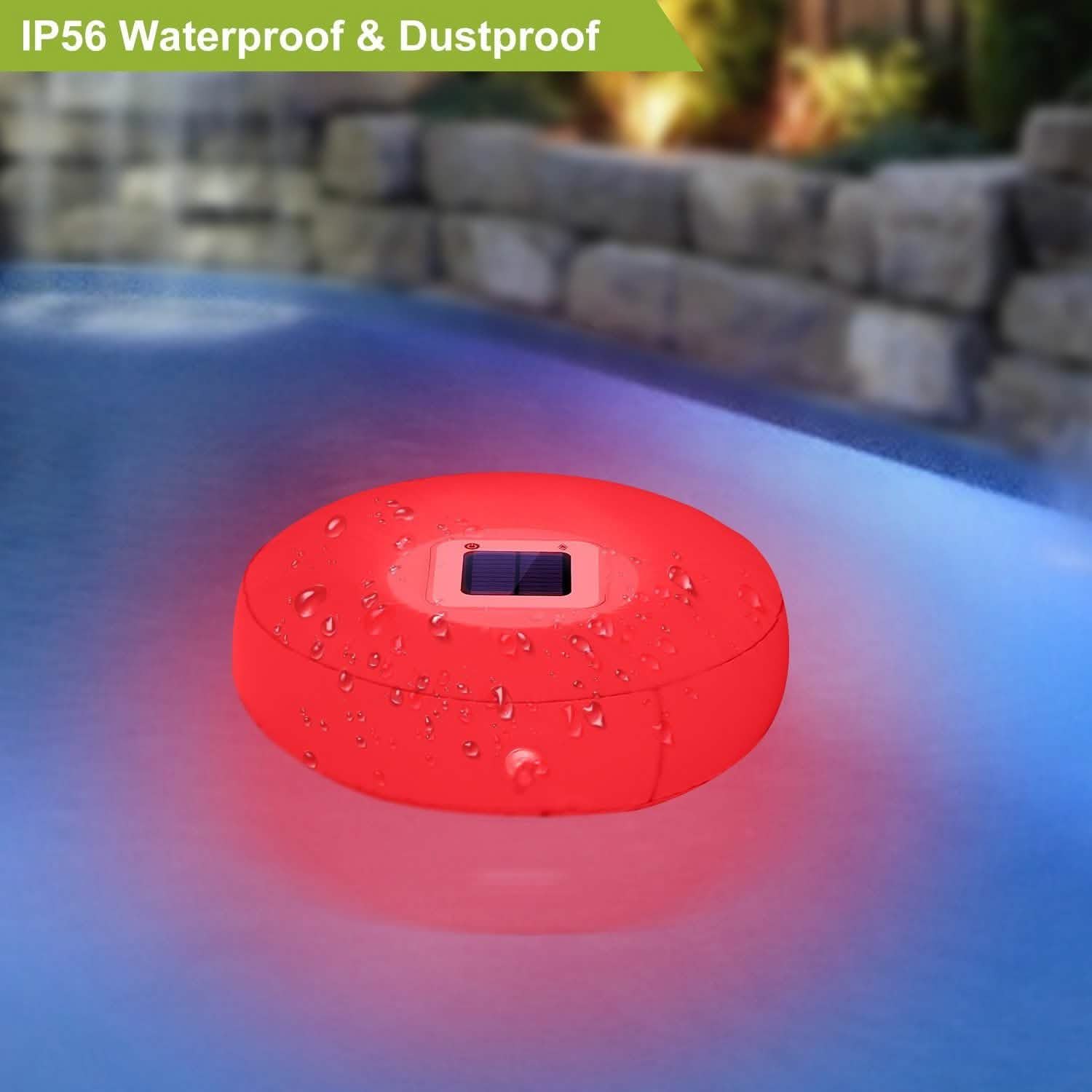Solar Powered Floating Pool Lamps Light Sensor Outdoor Lighting - Tophatter Daily Deals