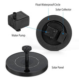 Solar Powered Fountain Pump Floating Bird Bath Pond Garden & Patio - Tophatter Daily Deals