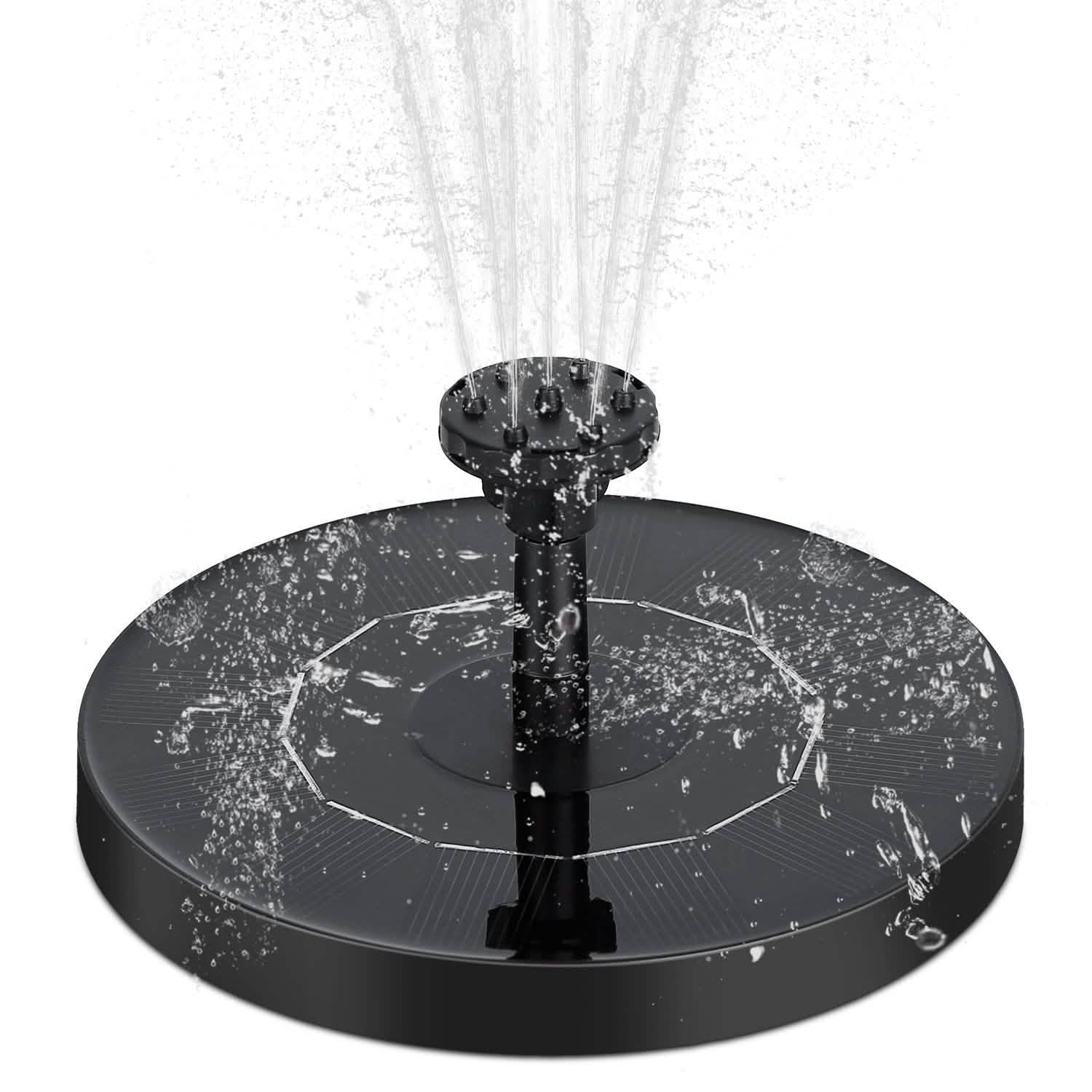 Solar Powered Fountain Pump Floating Bird Bath Pond Garden & Patio - Tophatter Daily Deals