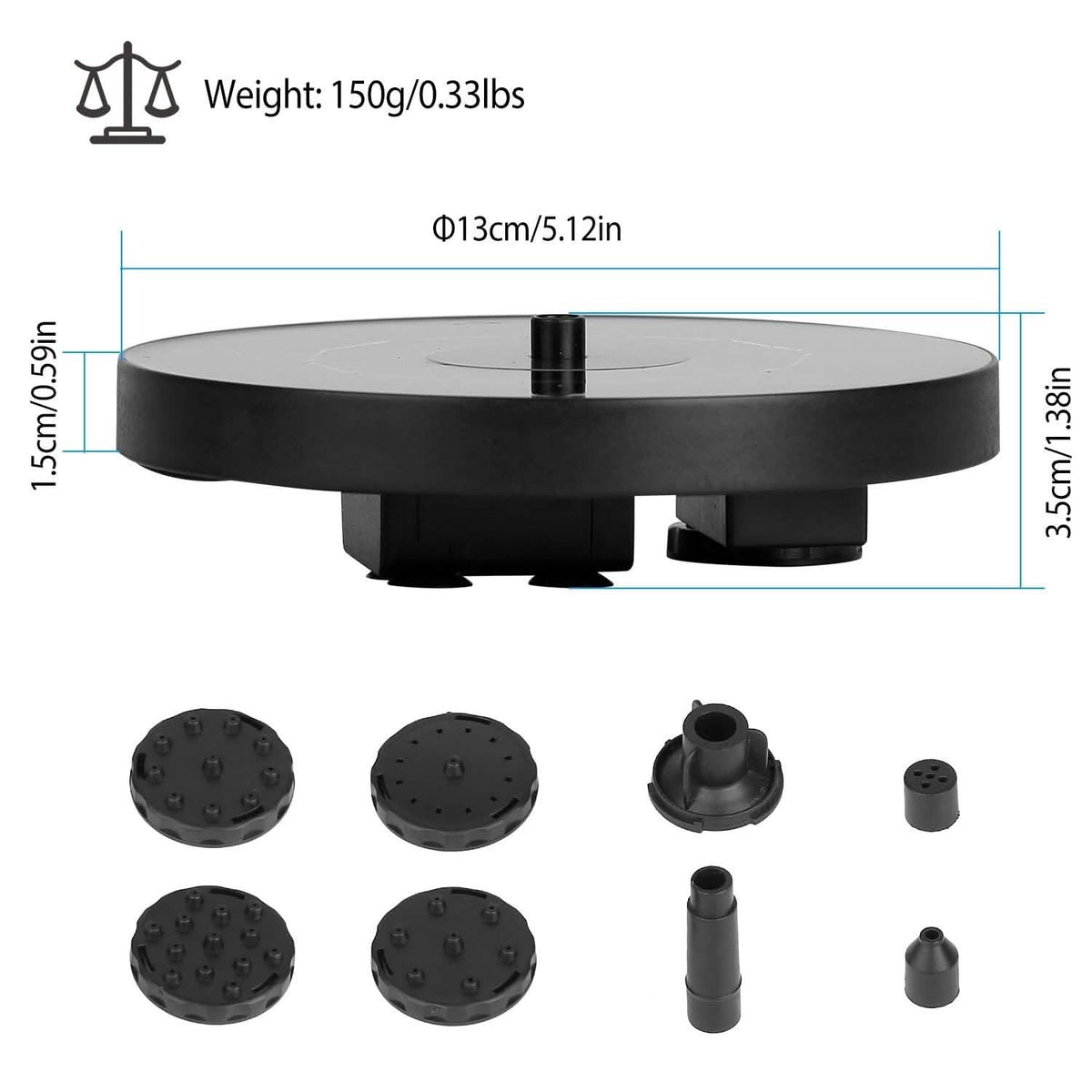 Solar Powered Fountain Pump Floating Bird Bath Pond Garden & Patio - Tophatter Daily Deals
