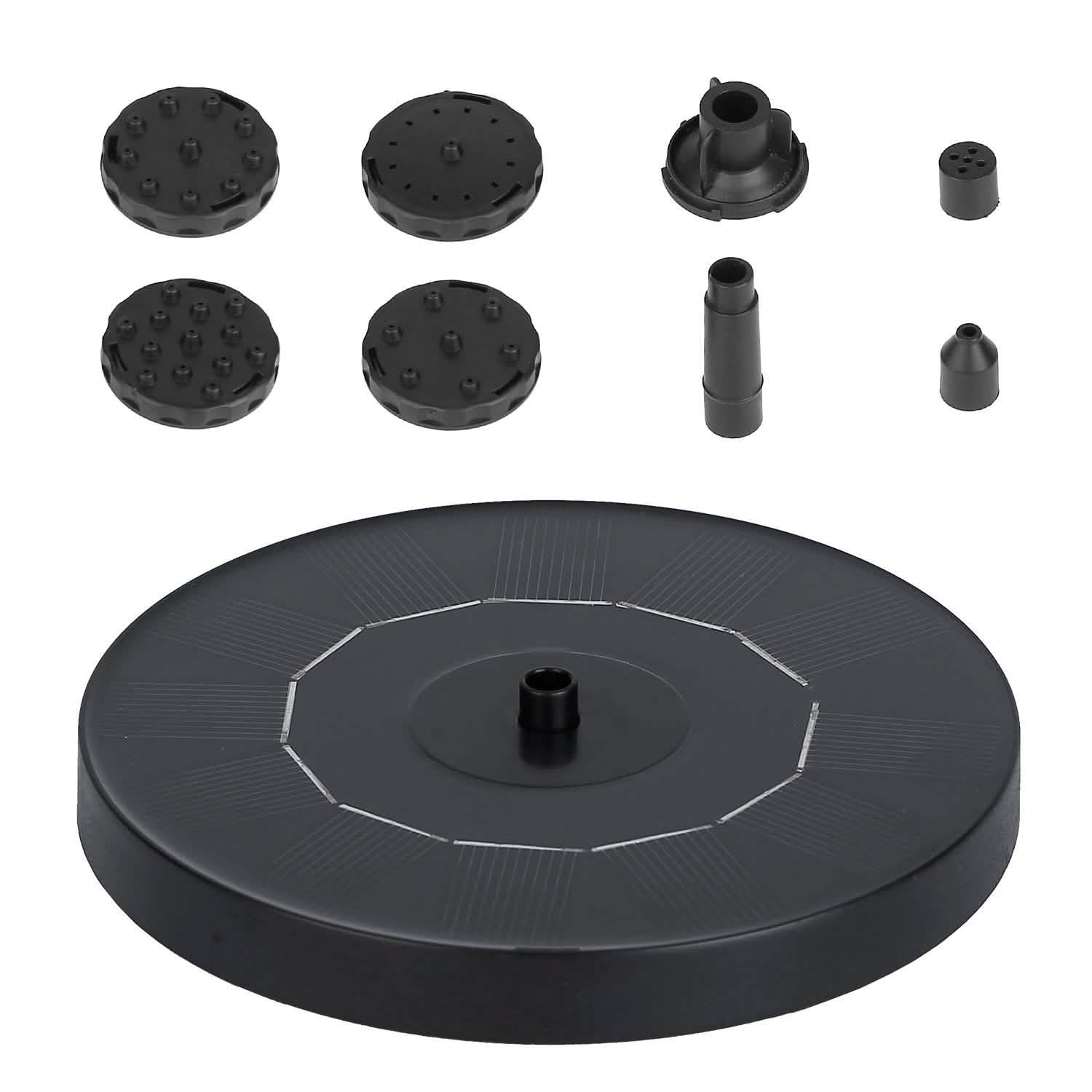 Solar Powered Fountain Pump Floating Bird Bath Pond Garden & Patio - Tophatter Daily Deals