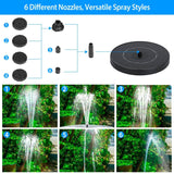 Solar Powered Fountain Pump Floating Bird Bath Pond Garden & Patio - Tophatter Daily Deals