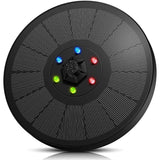Solar Powered Fountain Pump with LED Lights Garden & Patio - Tophatter Daily Deals