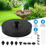 Solar Powered Fountain Pump with LED Lights Garden & Patio - Tophatter Daily Deals