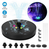 Solar Powered Fountain Pump with LED Lights Garden & Patio - Tophatter Daily Deals