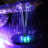 Solar Powered Fountain Pump with LED Lights Garden & Patio - Tophatter Daily Deals