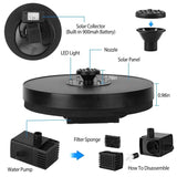 Solar Powered Fountain Pump with LED Lights Garden & Patio - Tophatter Daily Deals