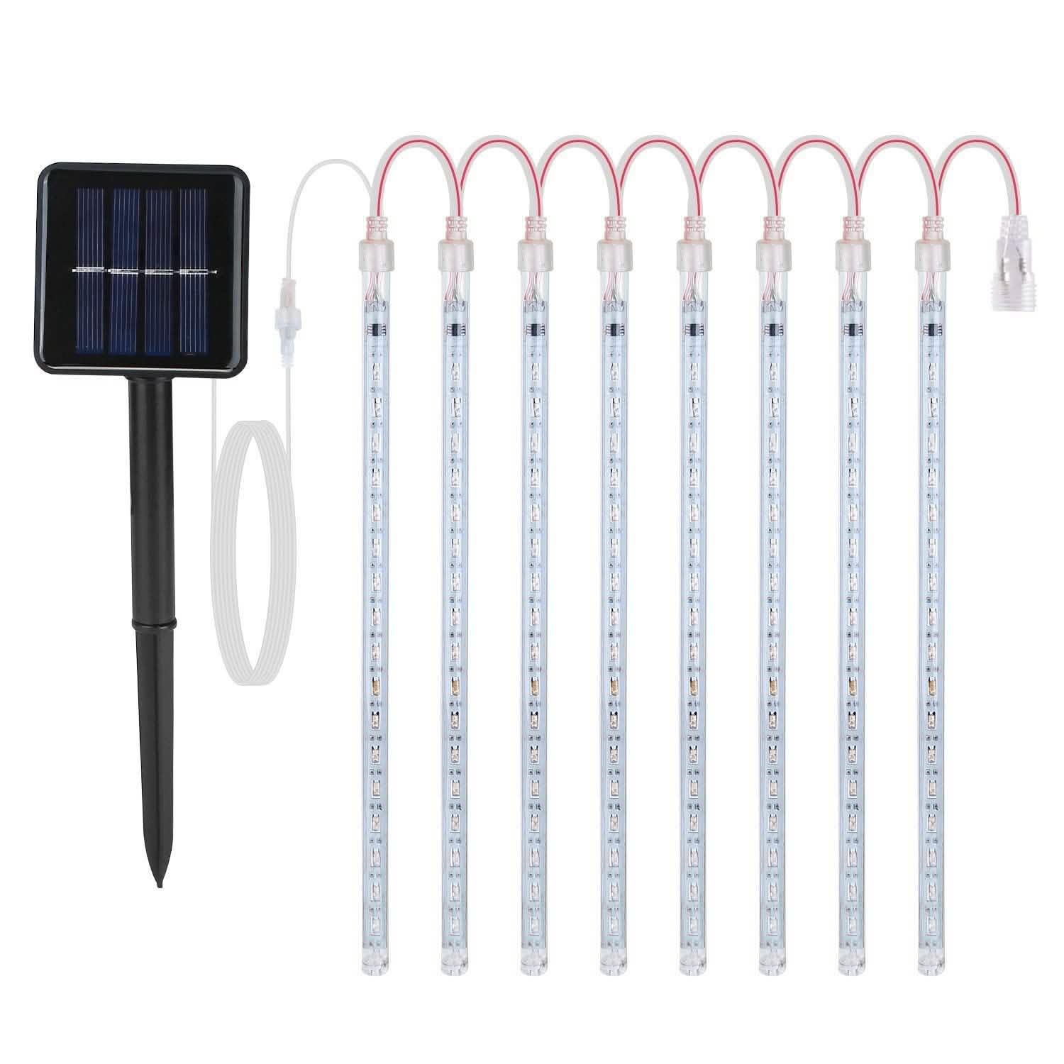 Solar Powered Meteor Shower String Light String & Fairy Lights - Tophatter Daily Deals