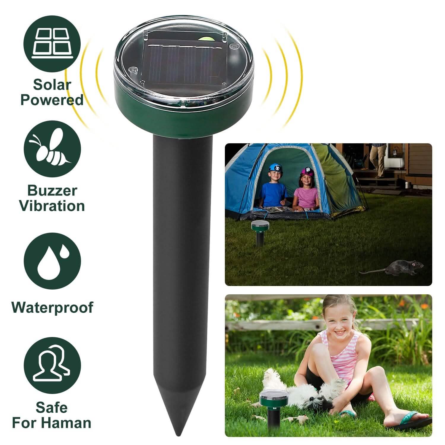 Solar Powered Mole Repeller Pest Control - Tophatter Daily Deals