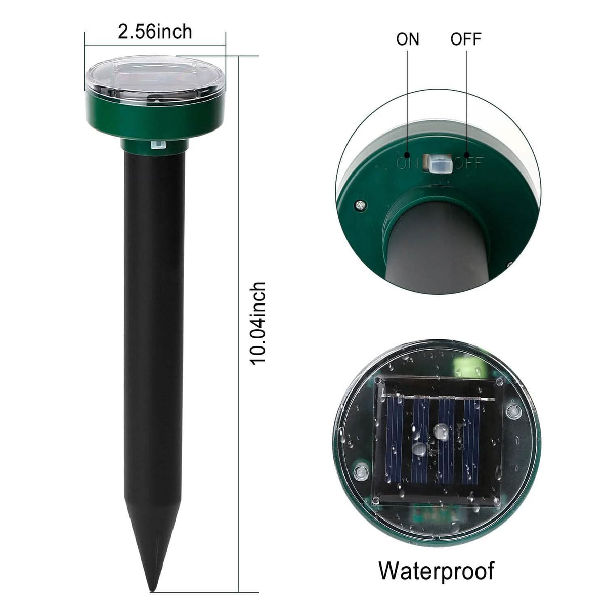 Solar Powered Mole Repeller Pest Control - Tophatter Daily Deals