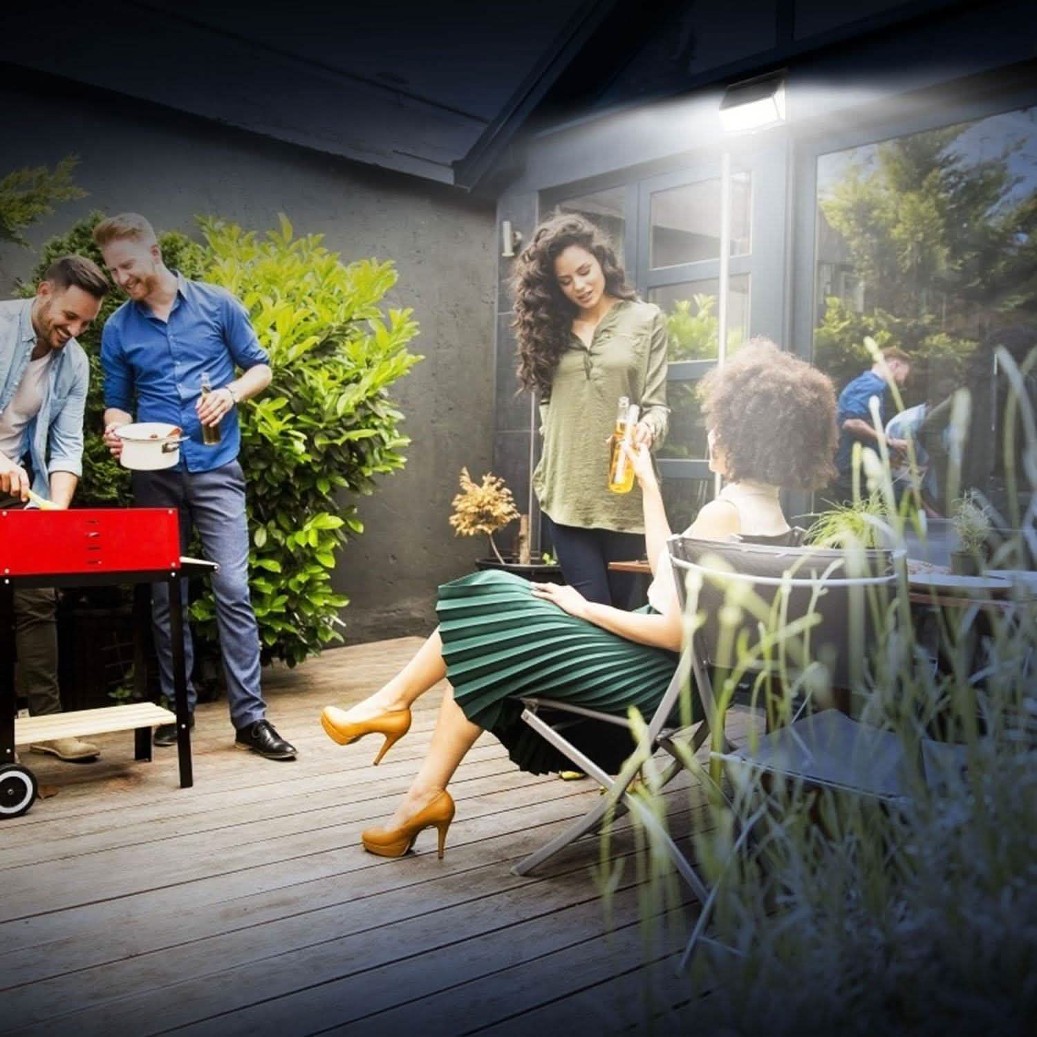 Solar Powered Outdoor Wall Lights Outdoor Lighting - Tophatter Daily Deals