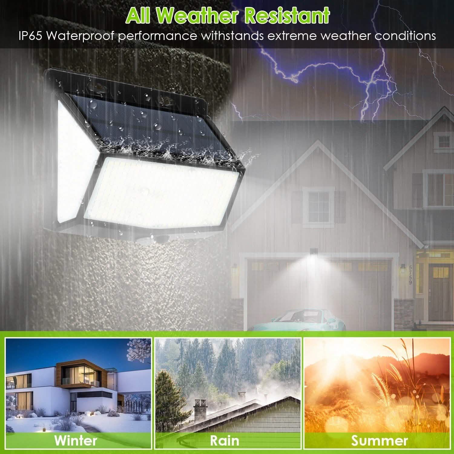 Solar Powered Outdoor Wall Lights Outdoor Lighting - Tophatter Daily Deals