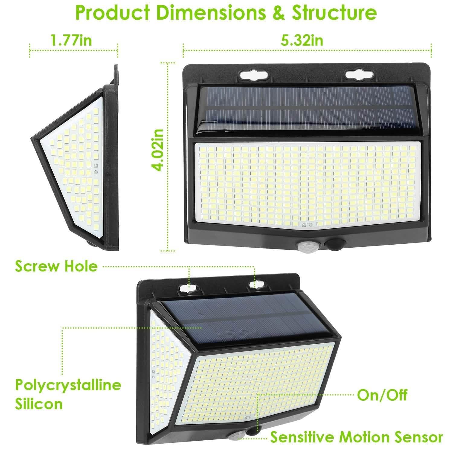 Solar Powered Outdoor Wall Lights Outdoor Lighting - Tophatter Daily Deals
