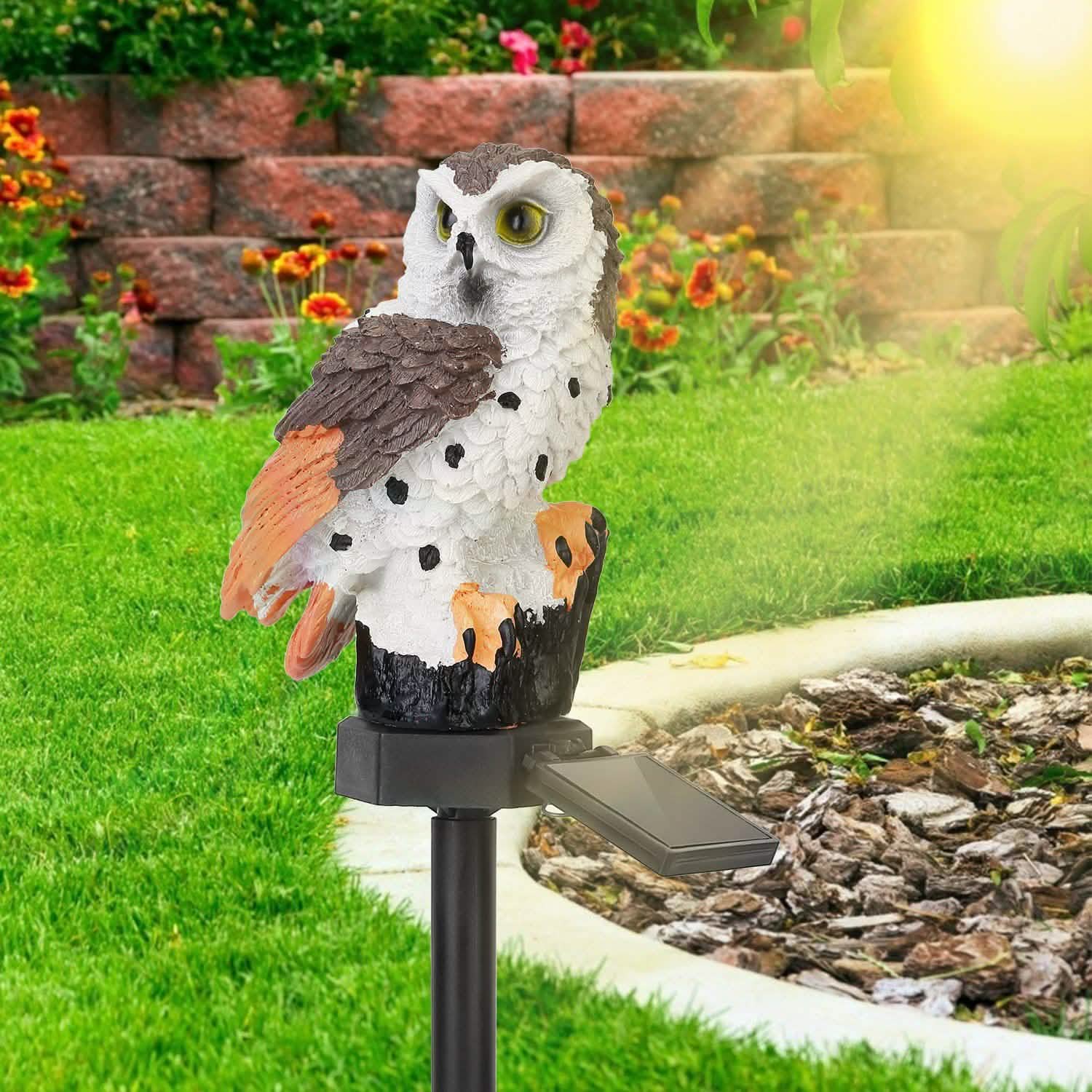 Solar Powered Owl Garden Light IP65 Waterproof String & Fairy Lights - Tophatter Daily Deals
