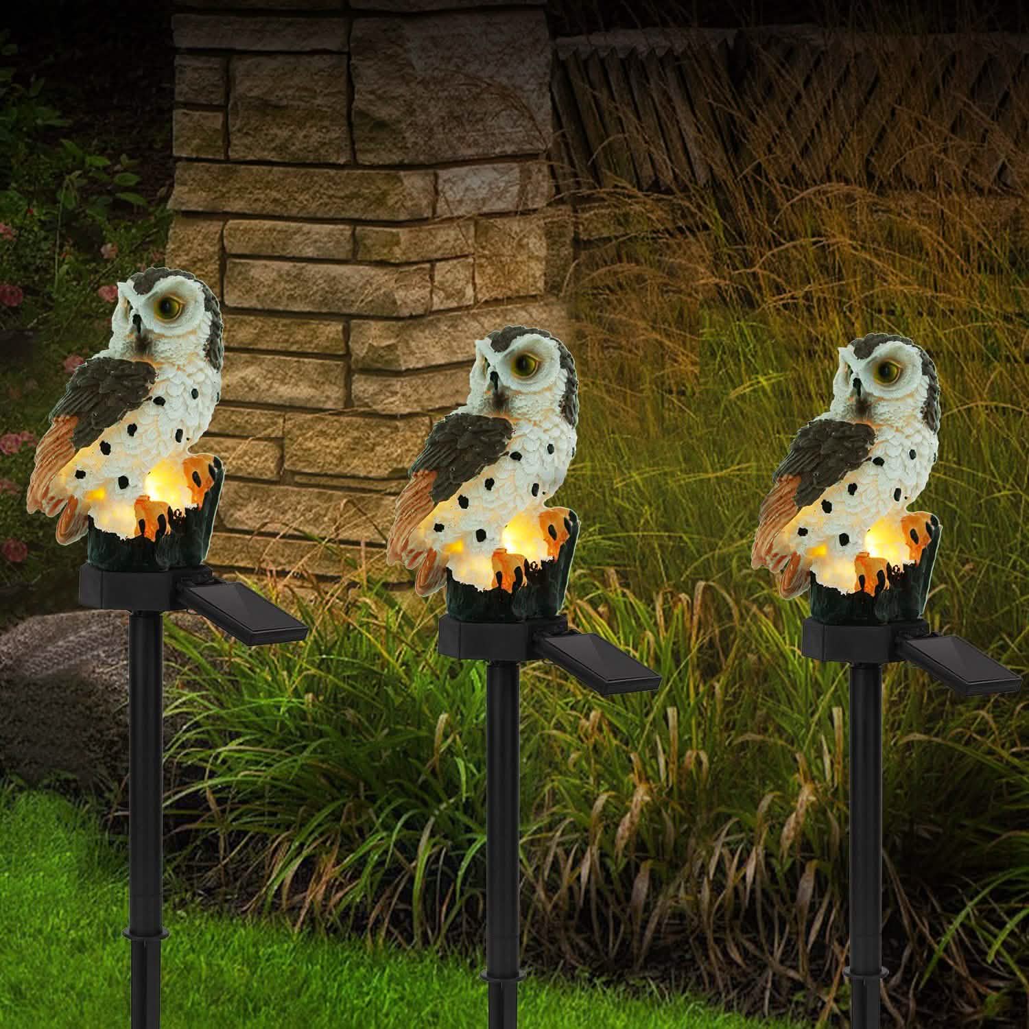 Solar Powered Owl Garden Light IP65 Waterproof String & Fairy Lights - Tophatter Daily Deals