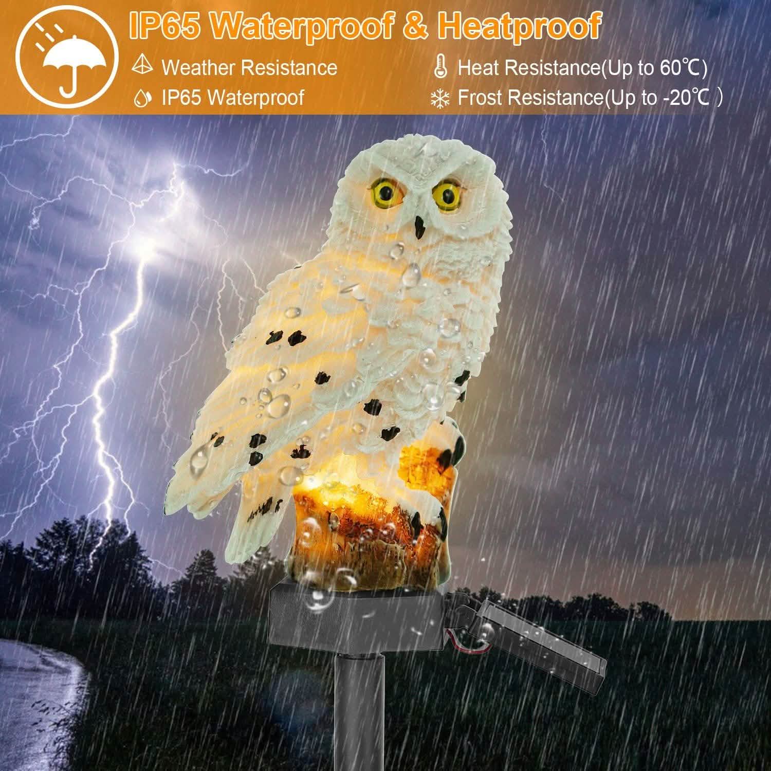 Solar Powered Owl Garden Light IP65 Waterproof String & Fairy Lights - Tophatter Daily Deals