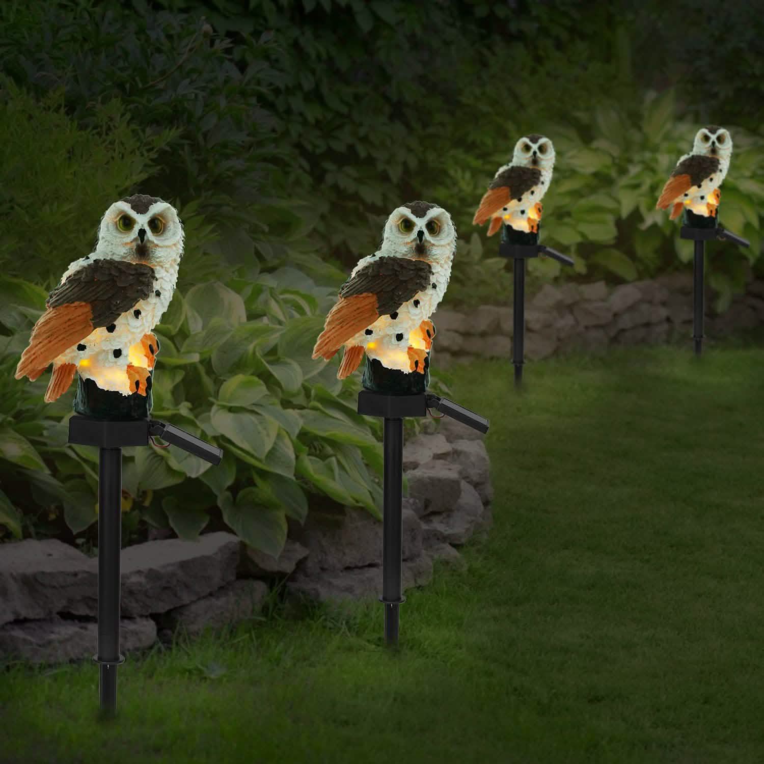 Solar Powered Owl Garden Light IP65 Waterproof String & Fairy Lights - Tophatter Daily Deals