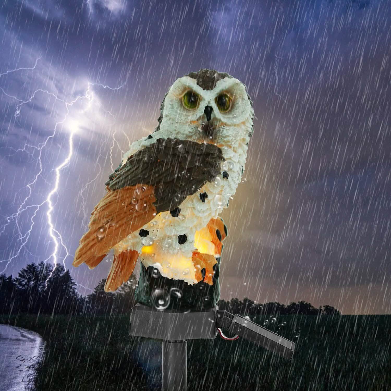 Solar Powered Owl Garden Light IP65 Waterproof String & Fairy Lights - Tophatter Daily Deals