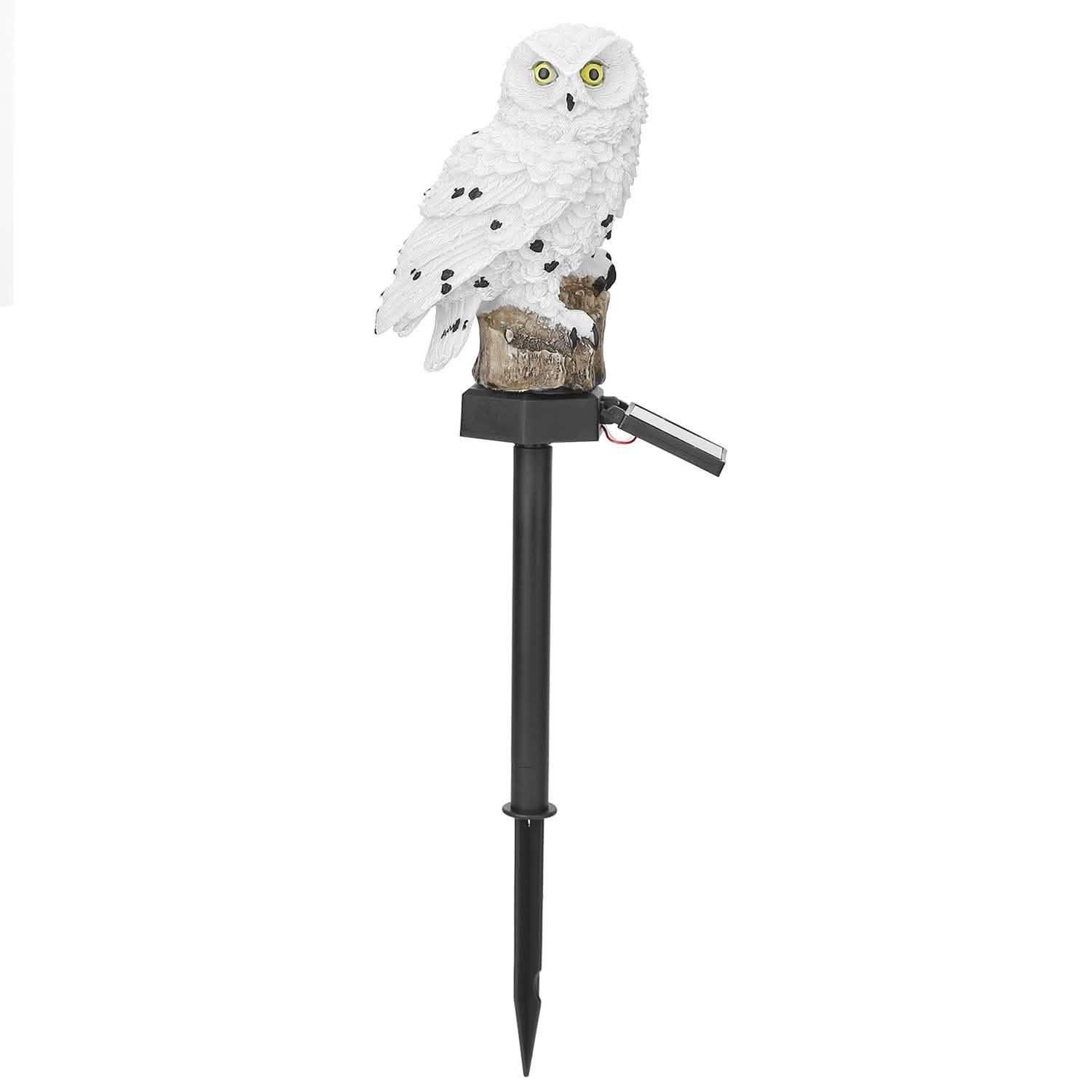 Solar Powered Owl Garden Light IP65 Waterproof White String & Fairy Lights - Tophatter Daily Deals