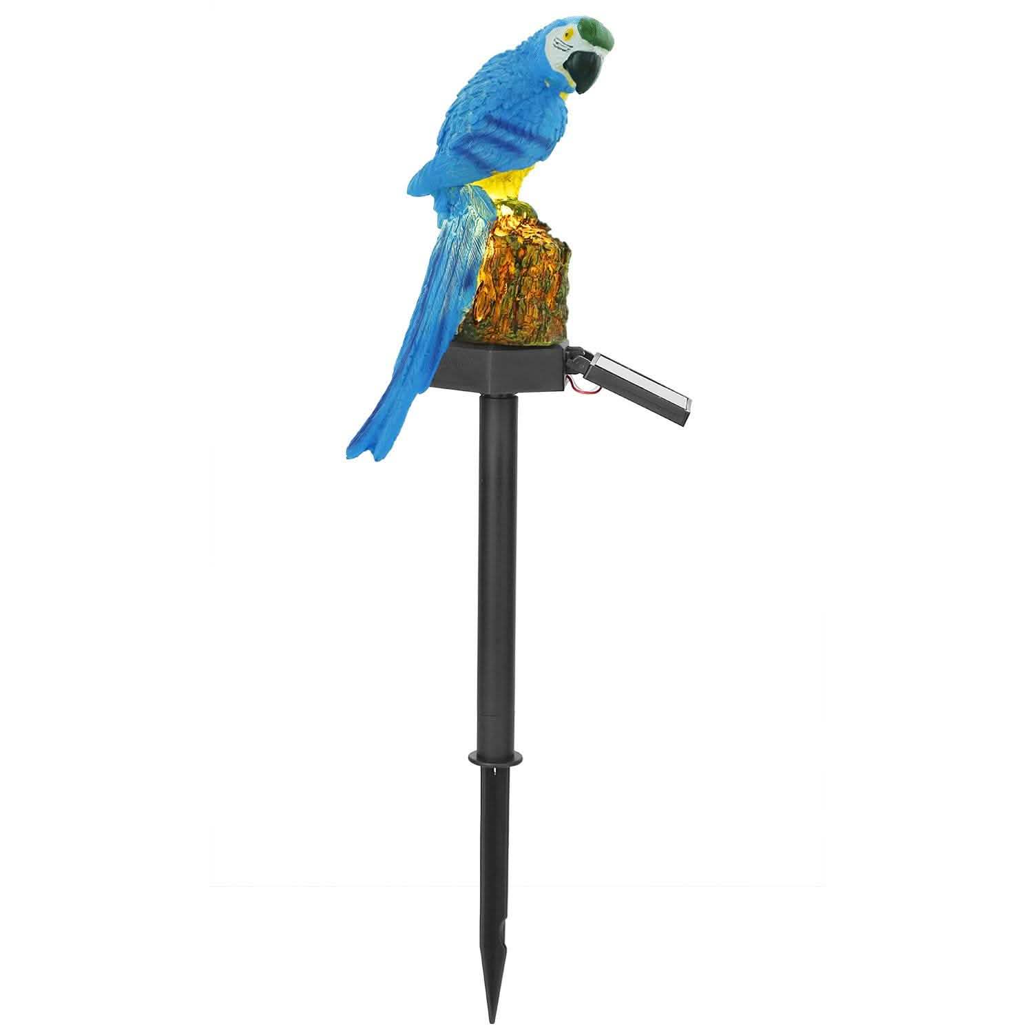 Solar Powered Parrot Garden Light IP65 Waterproof LED Blue String & Fairy Lights - Tophatter Daily Deals