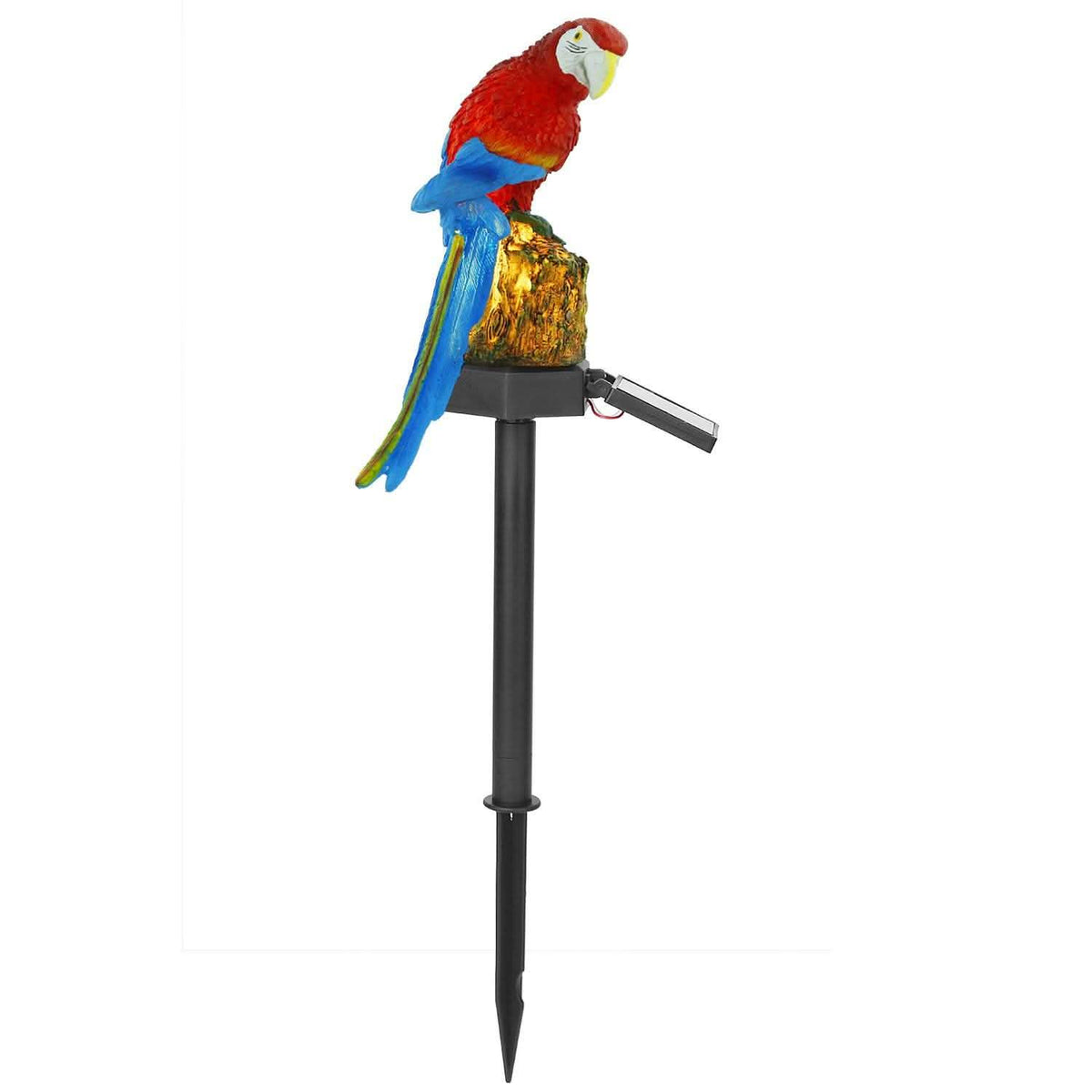 Solar Powered Parrot Garden Light IP65 Waterproof LED Red Solar Outdoor Lights - Tophatter Daily Deals