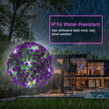 Solar Powered Topiary Ball Artificial Rose 20 LED Lights Garden & Patio - Tophatter Daily Deals