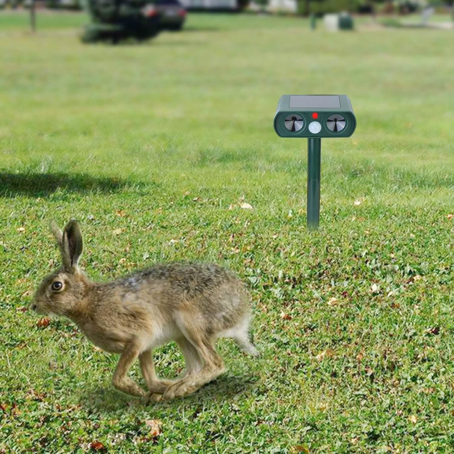 Solar Powered Ultrasonic Animal Repeller Pest Control - Tophatter Daily Deals