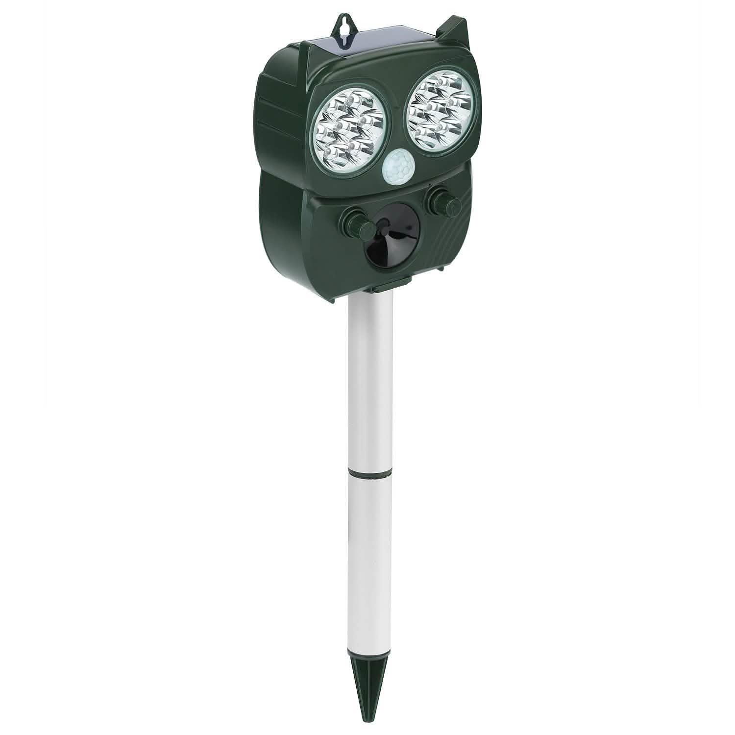 Solar Powered Ultrasonic Animal Repeller PIR Motion Sensor Pest Control - Tophatter Daily Deals