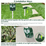 Solar Powered Ultrasonic Animal Repeller PIR Motion Sensor Pest Control - Tophatter Daily Deals