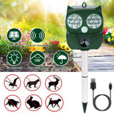 Solar Powered Ultrasonic Animal Repeller PIR Motion Sensor Pest Control - Tophatter Daily Deals