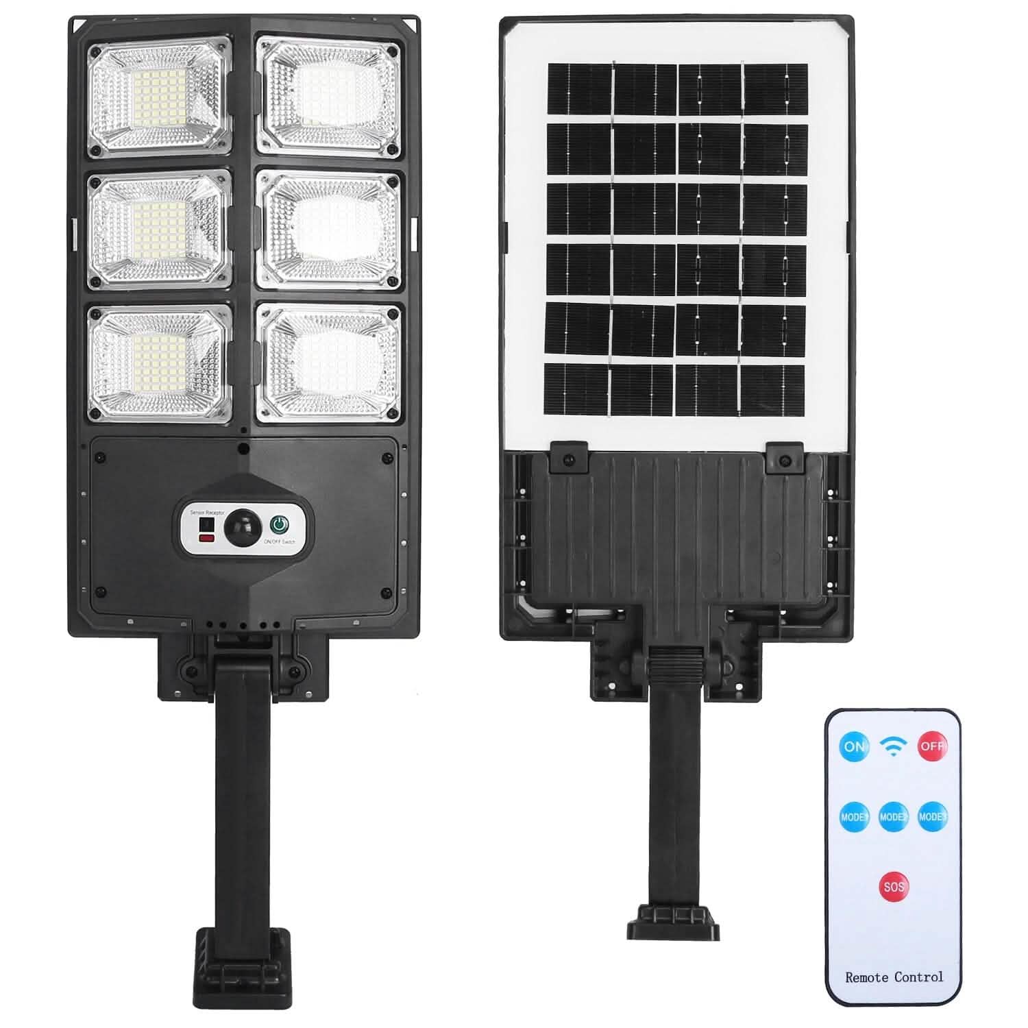 Solar Powered Wall Light Beads PIR Motion Sensor 126W Outdoor Lighting - Tophatter Daily Deals