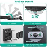 Solar Powered Wall Light Beads PIR Motion Sensor Outdoor Lighting - Tophatter Daily Deals