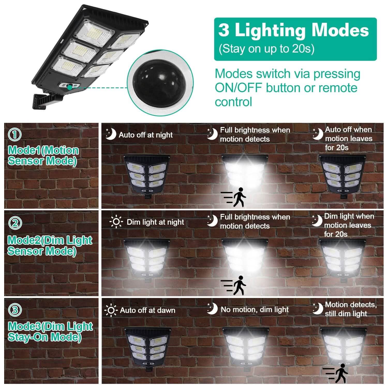 Solar Powered Wall Light Beads PIR Motion Sensor Outdoor Lighting - Tophatter Daily Deals