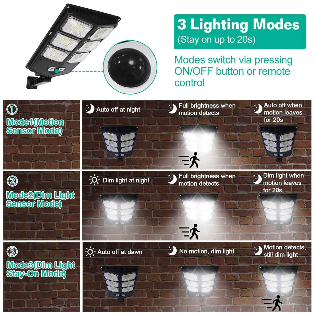 Solar Powered Wall Light Beads PIR Motion Sensor Outdoor Lighting - Tophatter Daily Deals