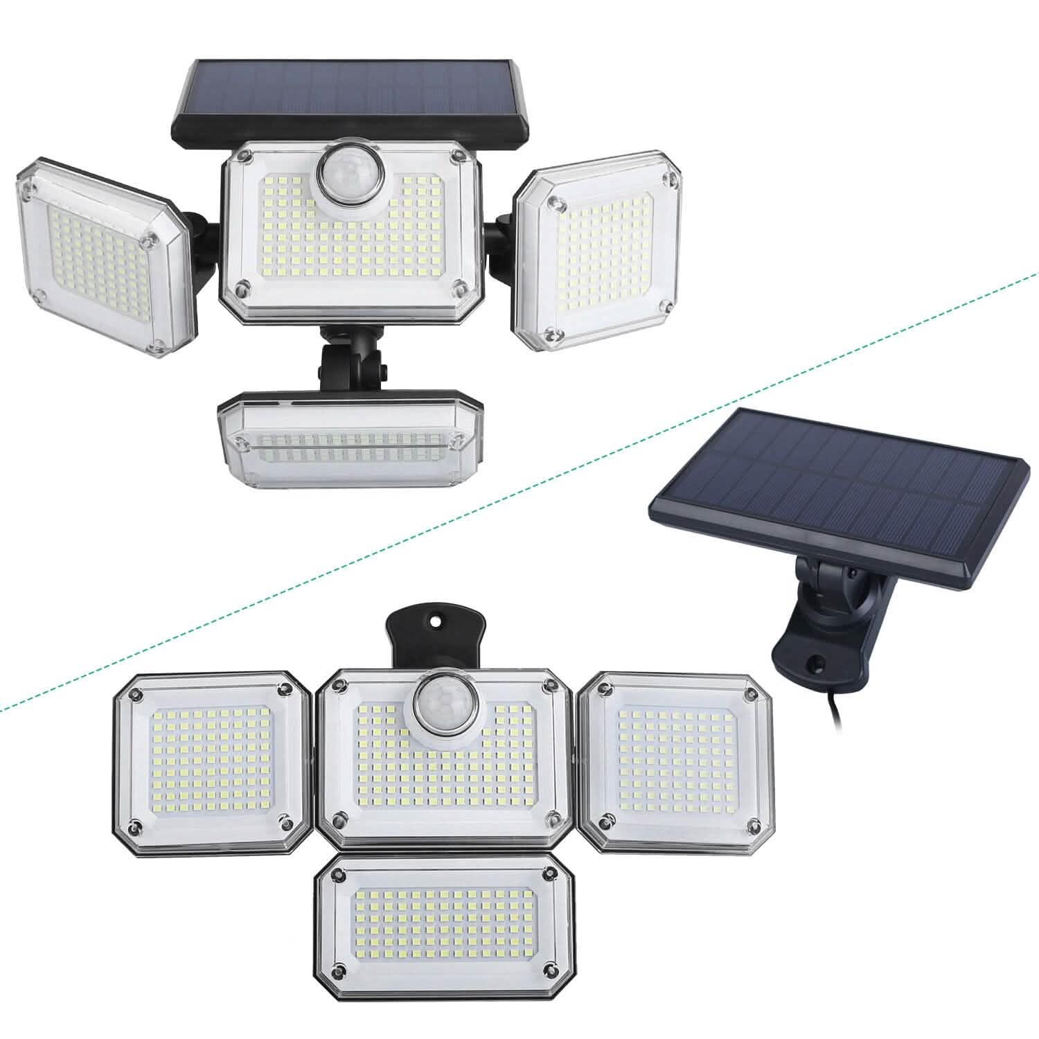 Solar Powered Wall Lights Outdoor Motion Sensor Lamps Outdoor Lighting - Tophatter Daily Deals