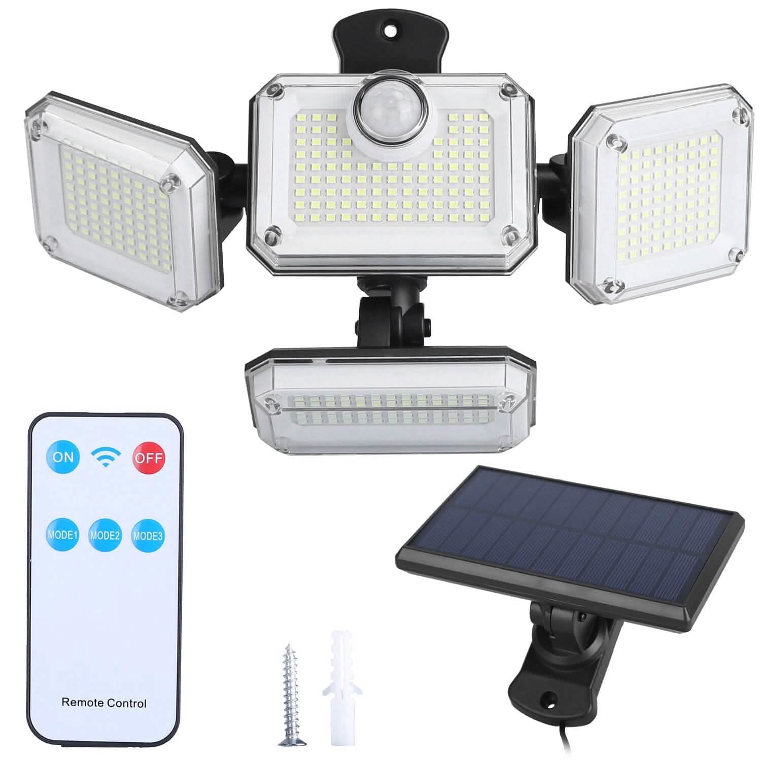 Solar Powered Wall Lights Outdoor Motion Sensor Lamps Outdoor Lighting - Tophatter Daily Deals