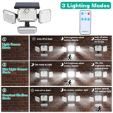 Solar Powered Wall Lights Outdoor Motion Sensor Lamps Outdoor Lighting - Tophatter Daily Deals