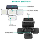 Solar Powered Wall Lights Outdoor Motion Sensor Lamps Outdoor Lighting - Tophatter Daily Deals