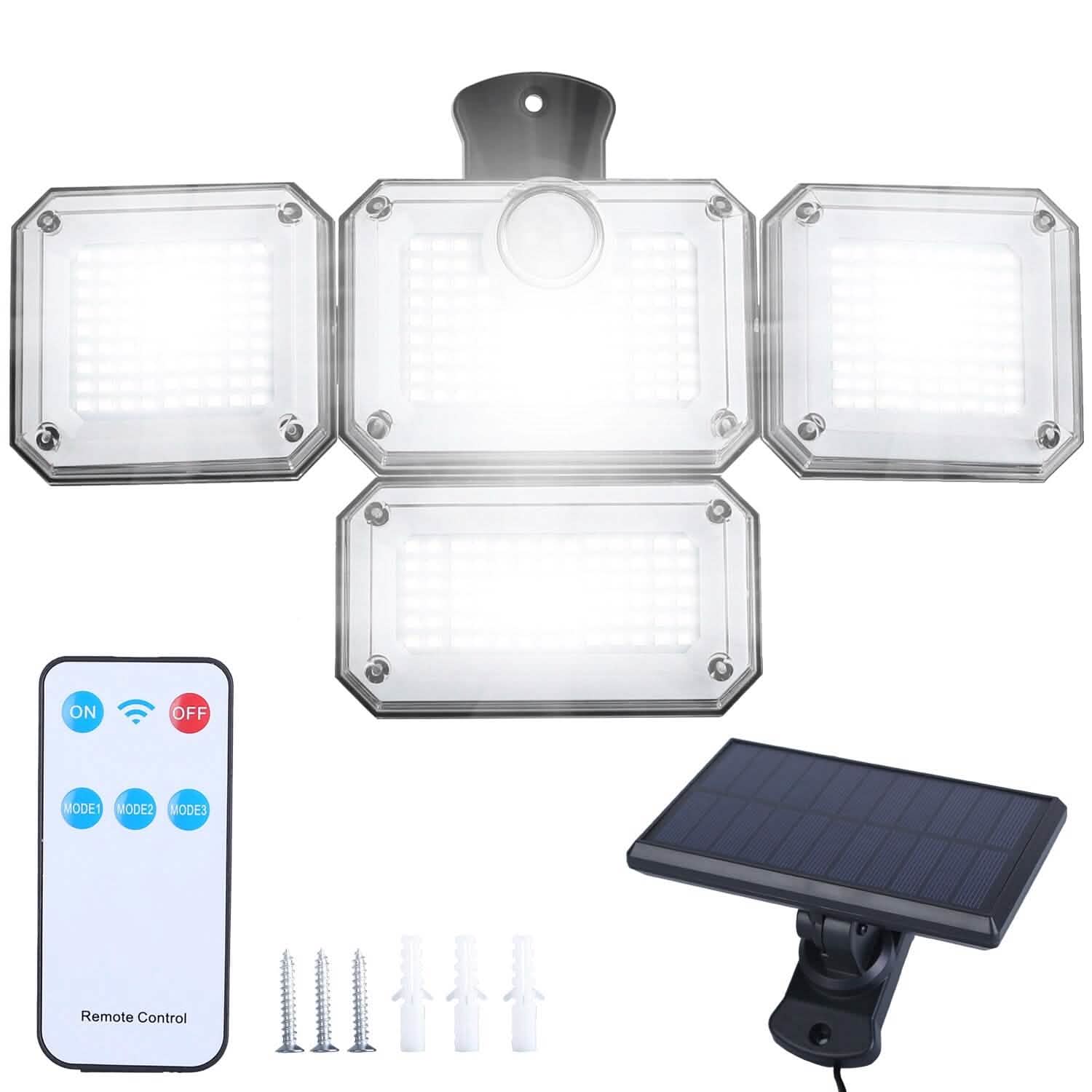 Solar Powered Wall Lights Outdoor Motion Sensor Lamps Outdoor Lighting - Tophatter Daily Deals