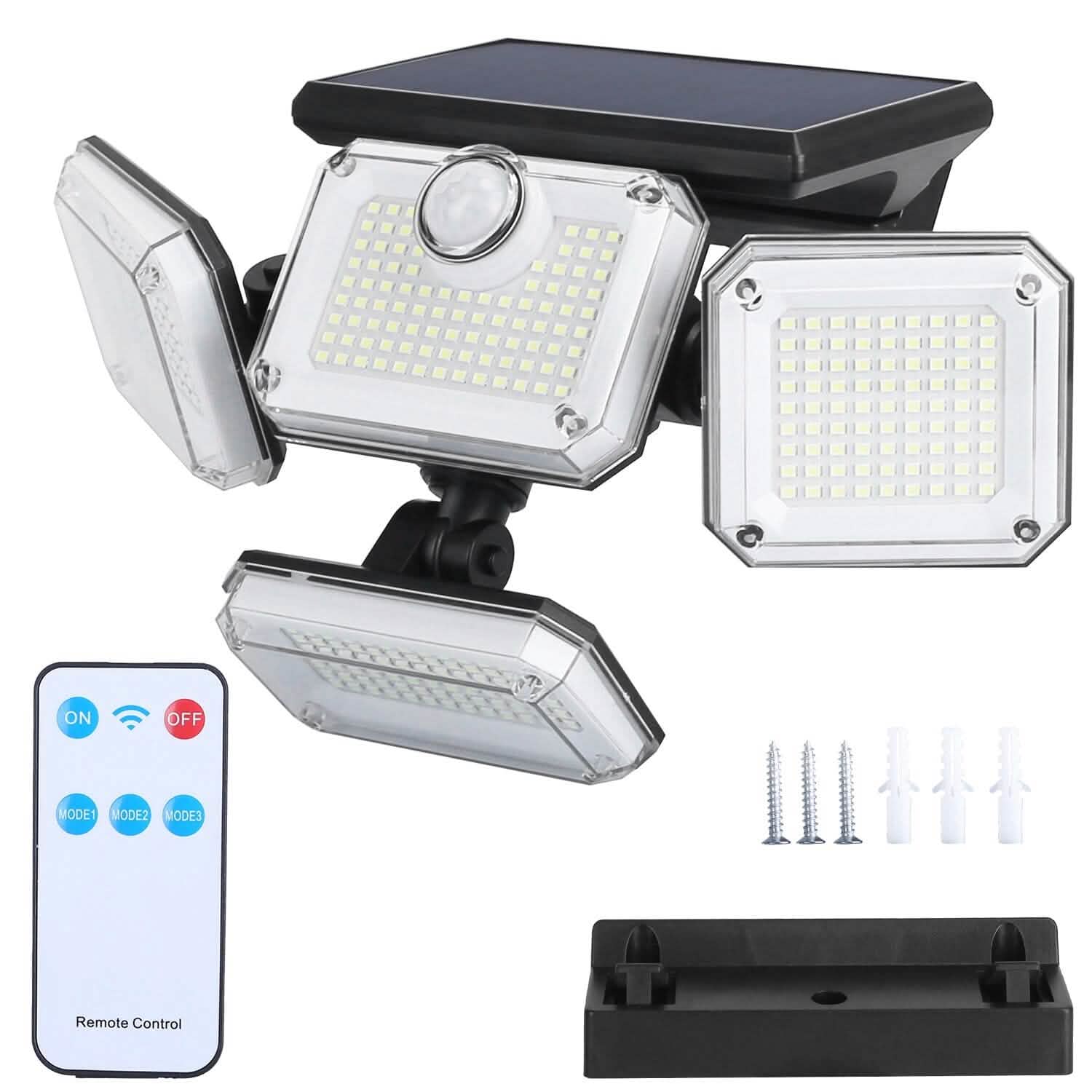 Solar Powered Wall Lights Outdoor Motion Sensor Lamps Integrate Outdoor Lighting - Tophatter Daily Deals
