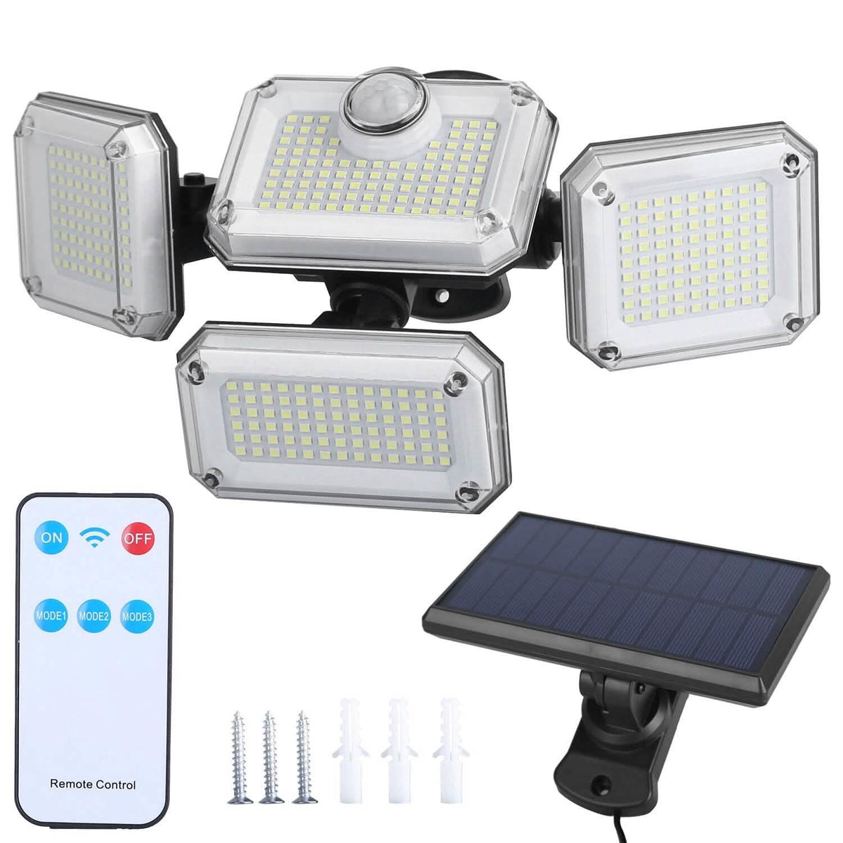 Solar Powered Wall Lights Outdoor Motion Sensor Lamps Separate Outdoor Lighting - Tophatter Daily Deals