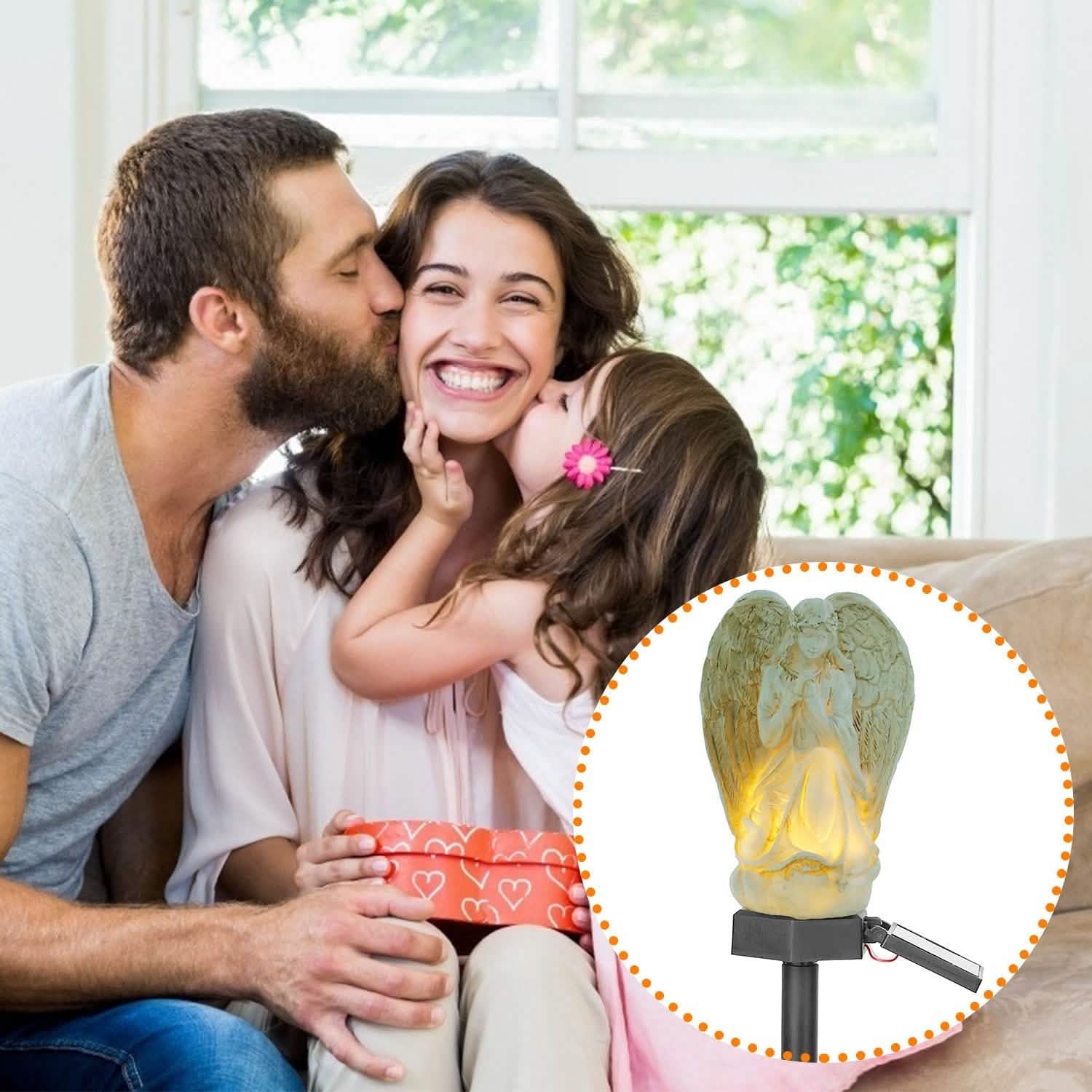 Solar Praying Angle Statue Garden Light Outdoor Lighting - Tophatter Daily Deals