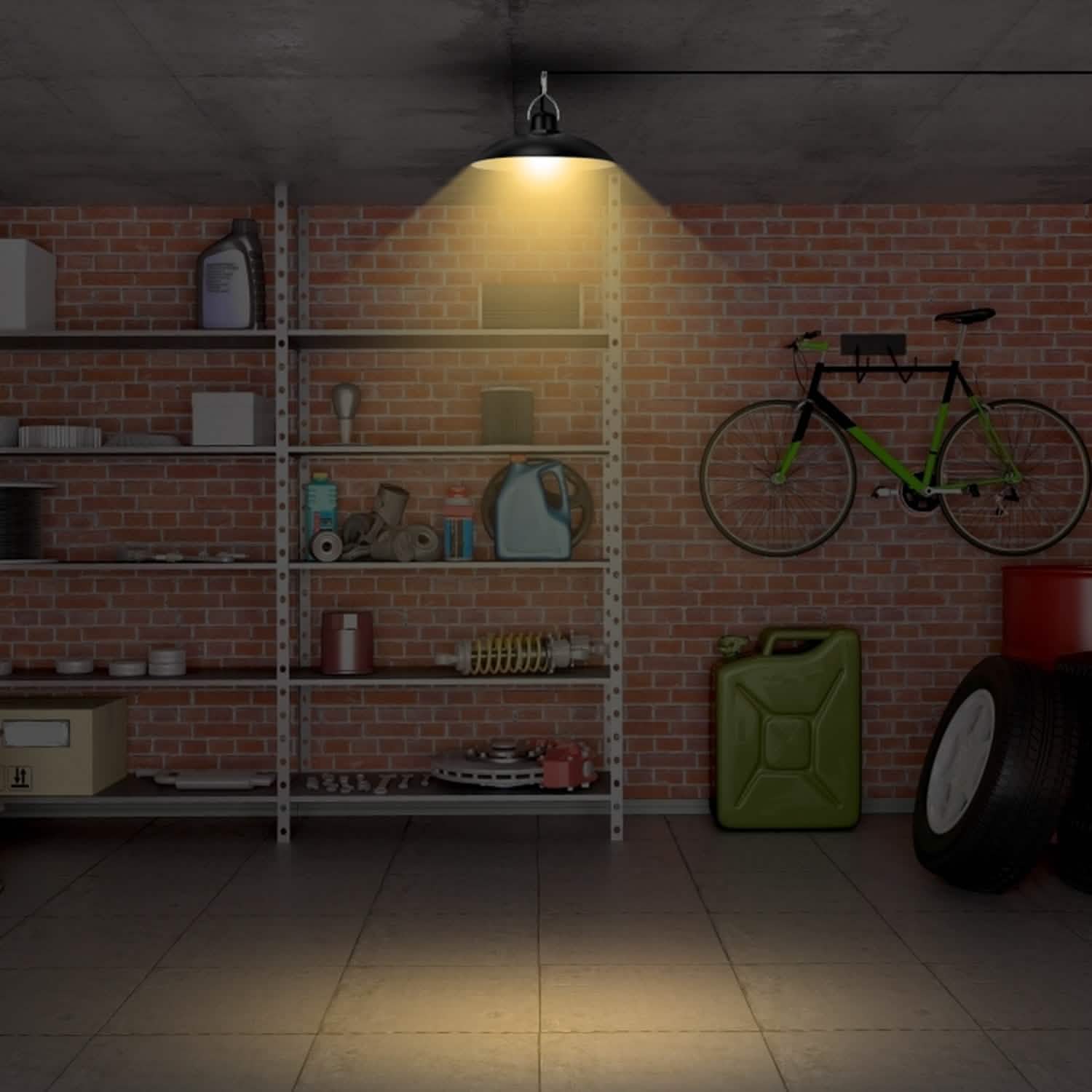 Solar Shed Light Sensor Hanging Lamp Outdoor Lighting - Tophatter Daily Deals