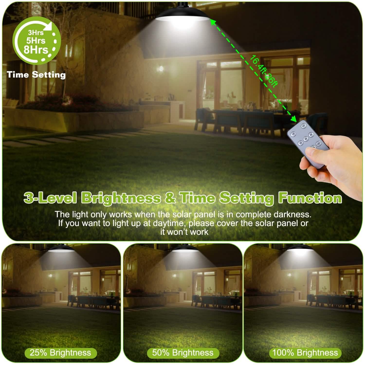 Solar Shed Light Sensor Hanging Lamp Outdoor Lighting - Tophatter Daily Deals